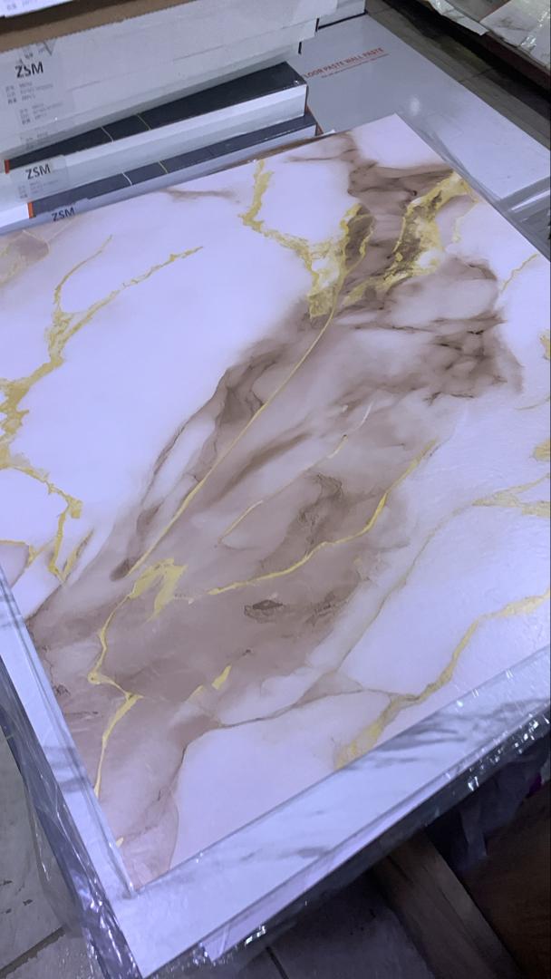 Carrelage Marbre Blanc & Or 60x60