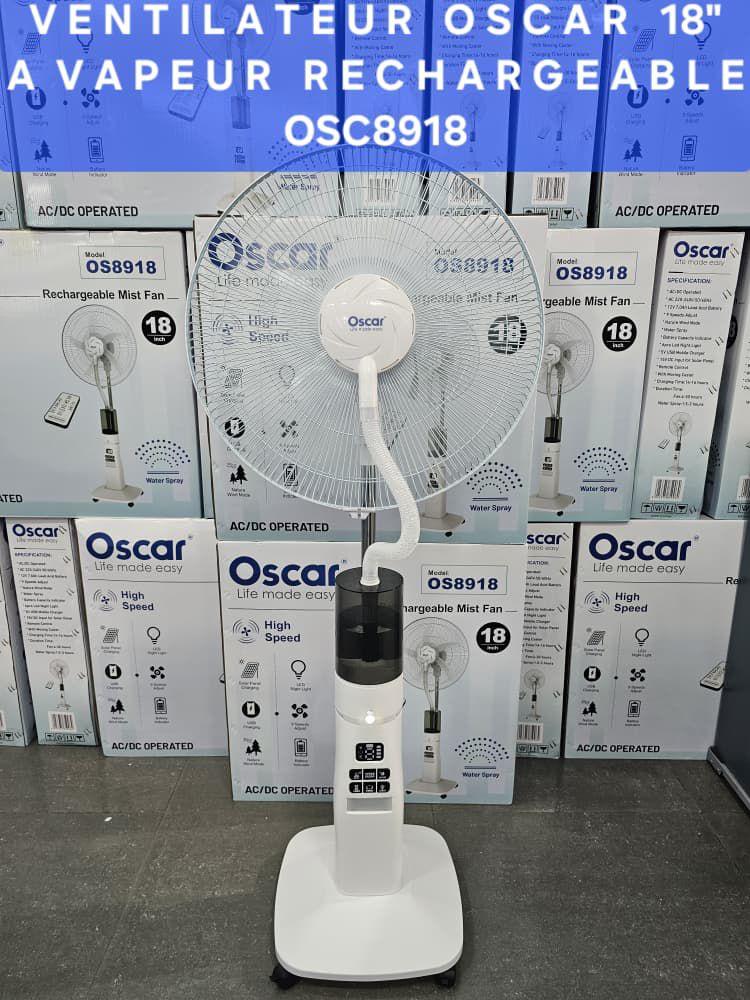 Ventilateur Oscar 18" à Vapeur Rechargeable